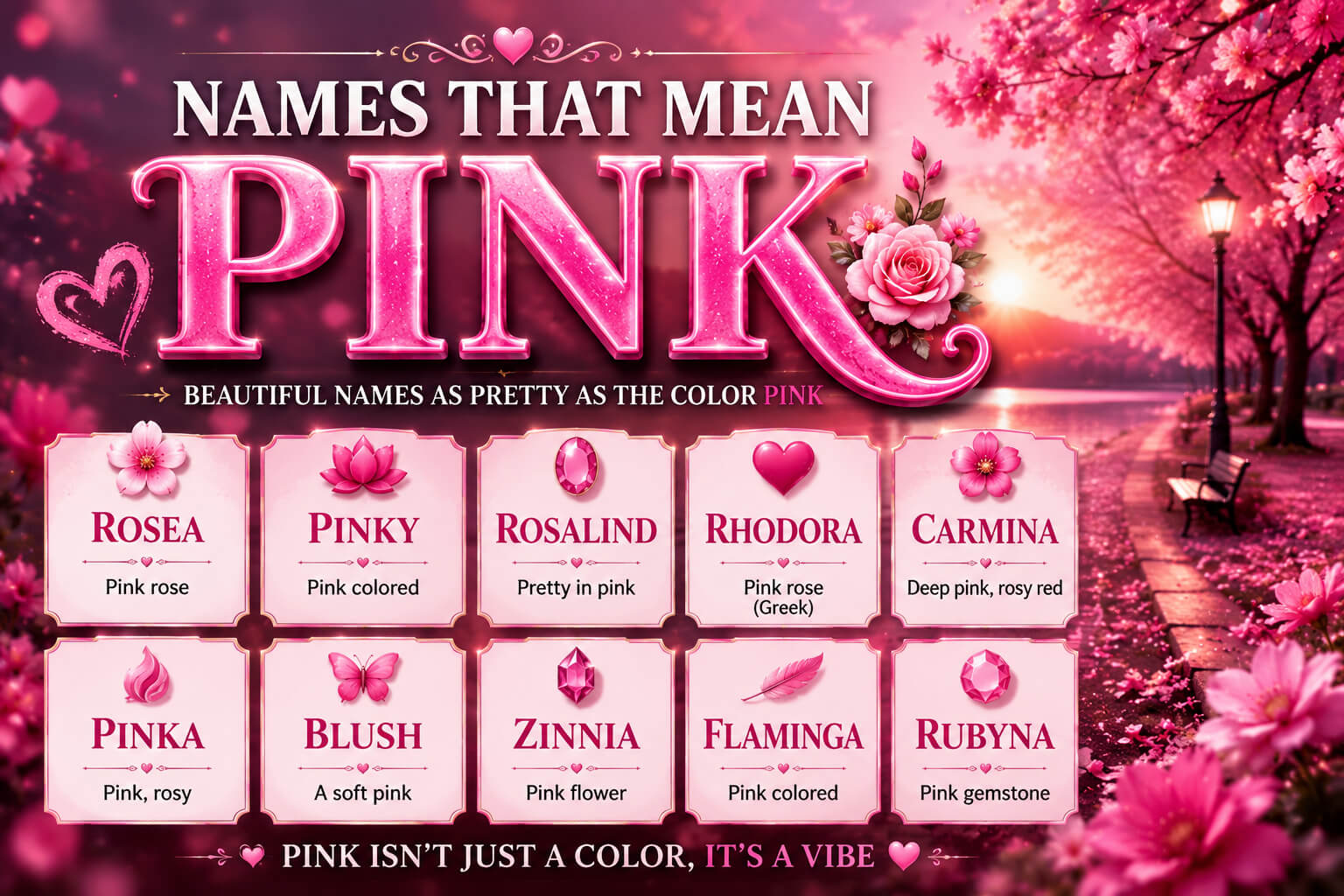 Names That Mean Pink