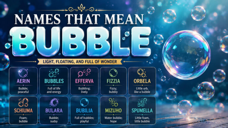 Names That Mean Bubble